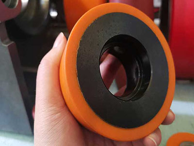 Stacker high strength polyurethane wheels for metal